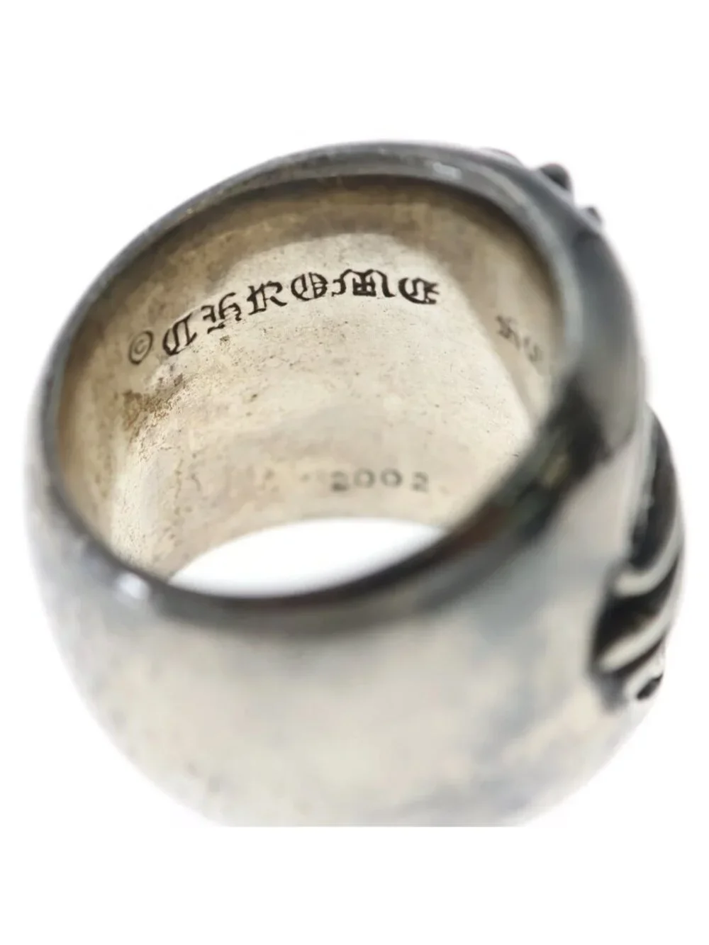 Chrome Hearts Classic Oval Cross Ring Silver